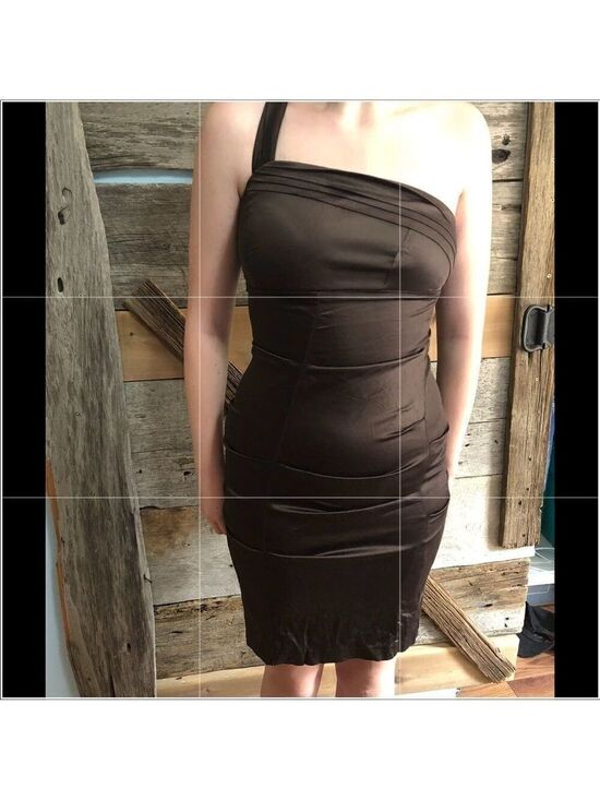 le chateau Dresses & Skirts - Le Chateau Size Small Brown Formal One Shoulder Dress
